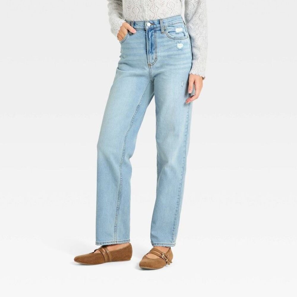 Women's Highest-Rise Vintage Straight Jeans - Universal Thread Light Wash 2 Long